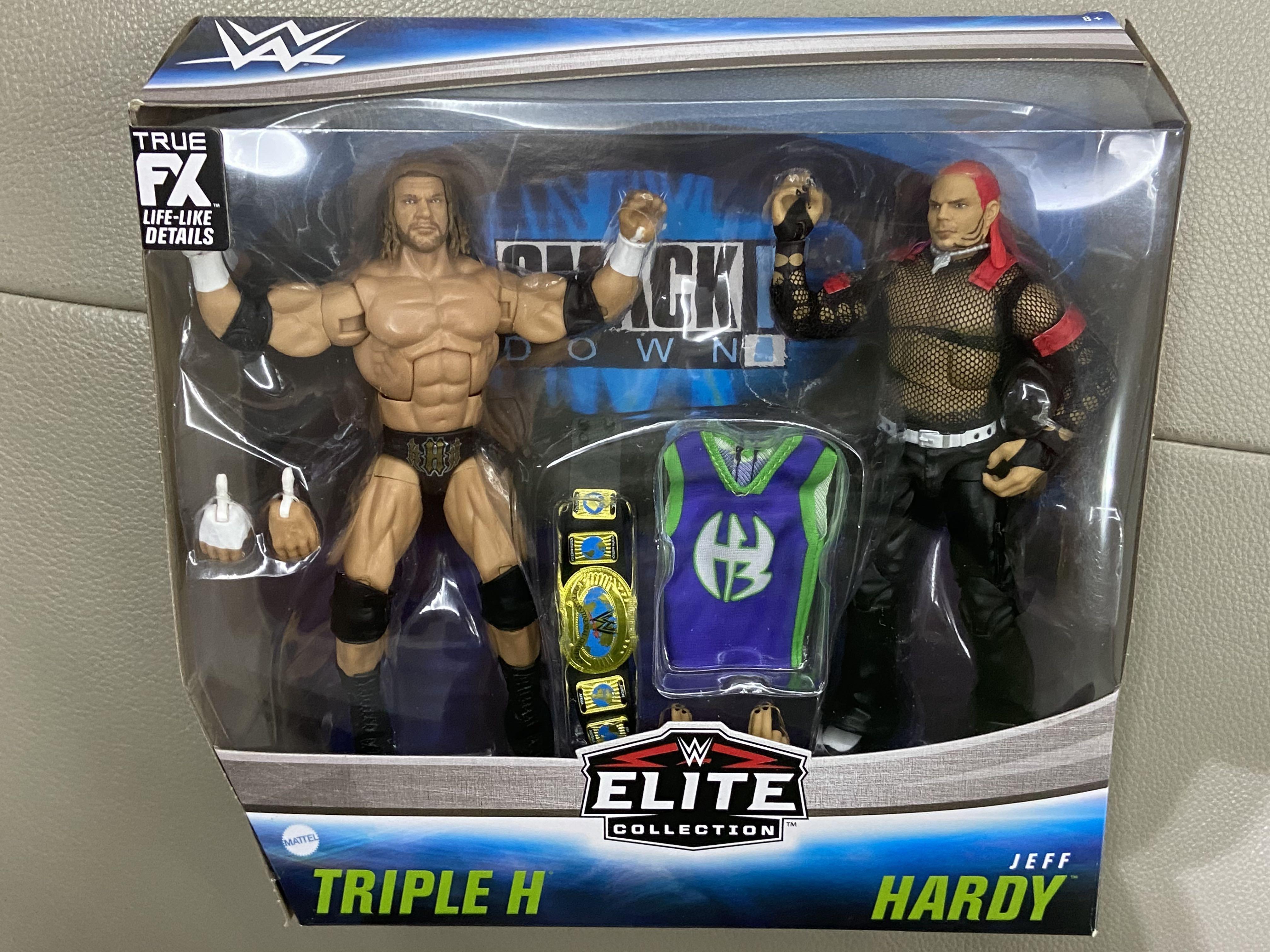 WWE Mattel Elite Triple H Jeff Hardy Hardy Boyz Smackdown 2pack New