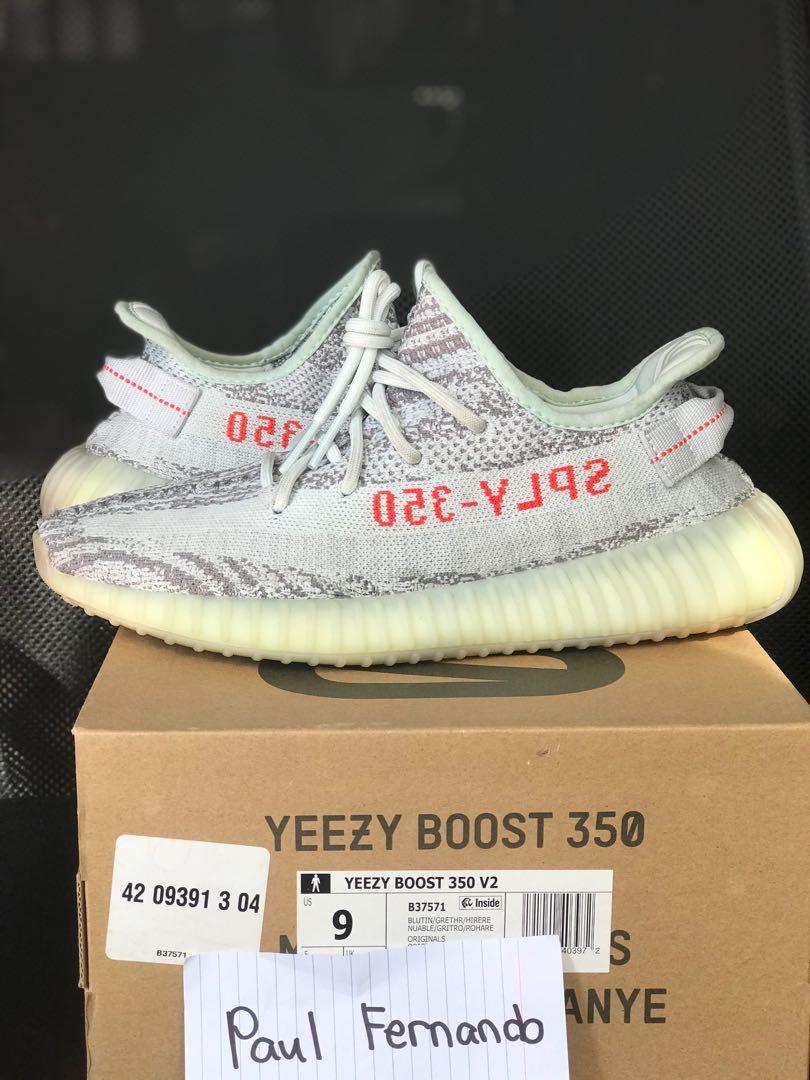 yeezy blue tint yellowing