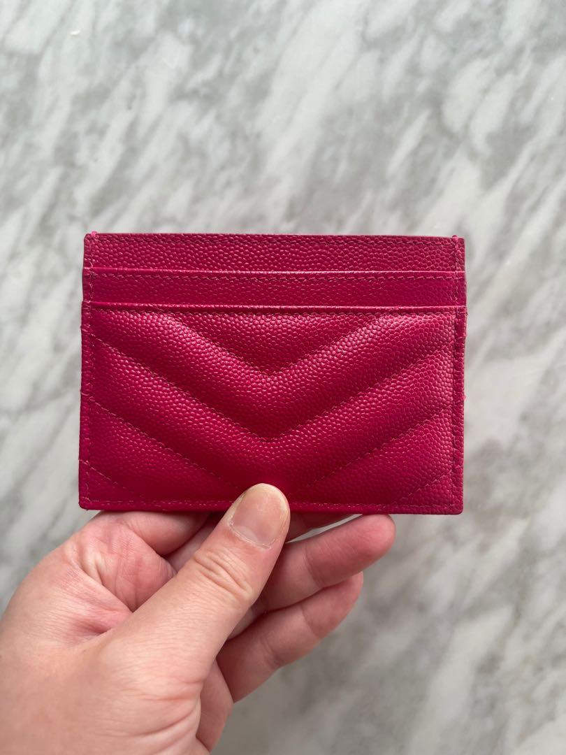 YSL Cardholder HOT PINK Like New