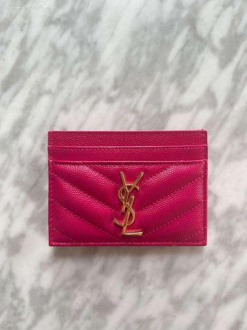 Hot Pink Ysl Card Holder 2024 www.alhudapk