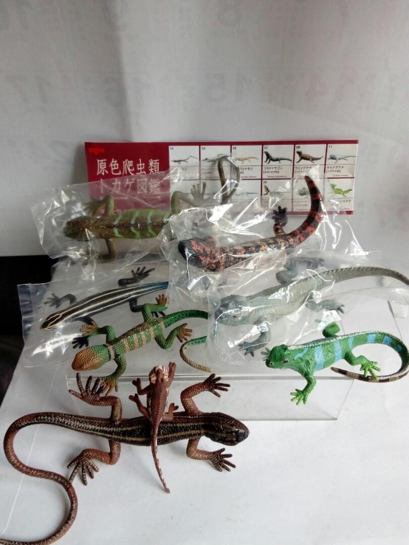 Yujin 原色爬虫類圖鑑蜥蜴扭蛋7隻 最細隻變色龍已售 興趣及遊戲 玩具 遊戲類 Carousell