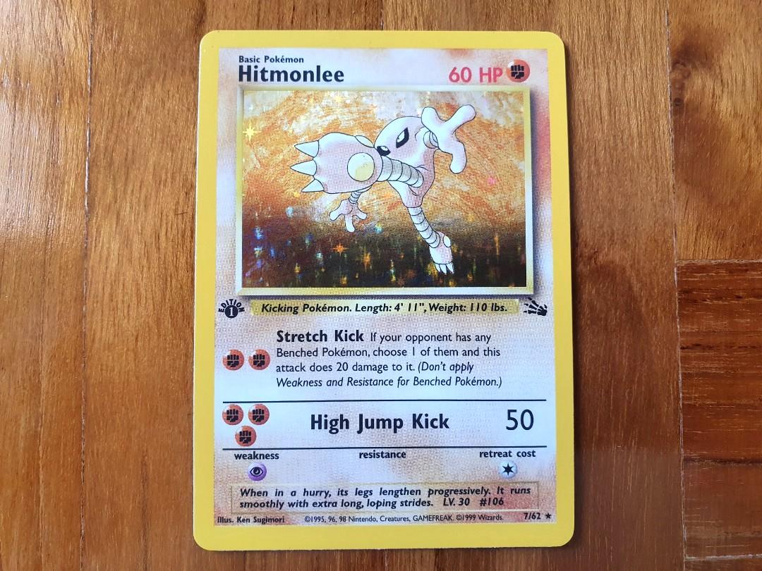 Pokémon Card, Hitmonlee, 1st Edition