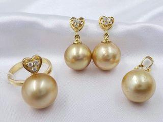 (4416) South sea pearl set with diamond