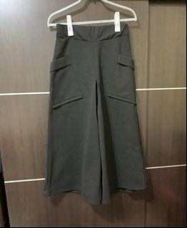 韓版 九分寬褲裙