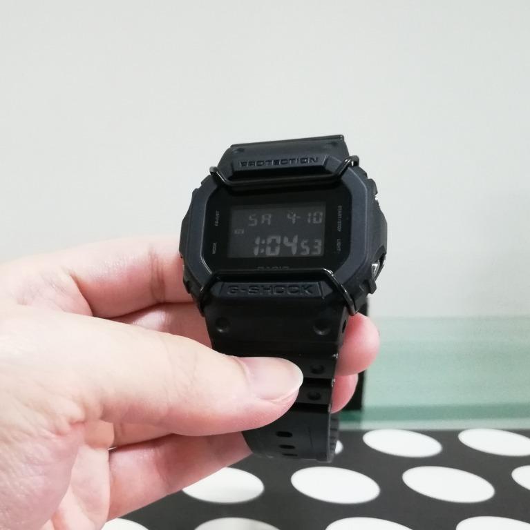 Authentic G Shock DW 5600BB with Black Bull Bar Installed
