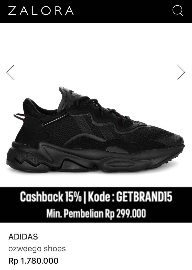 Adidas Ozweego Black, Fesyen Pria, Sepatu , Sneakers di Carousell