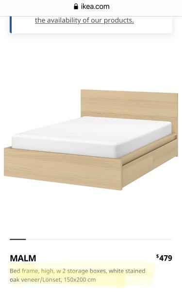 Almost New Ikea Queen Size Bed Fram, Ikea Queen Size Bed Frame With Storage