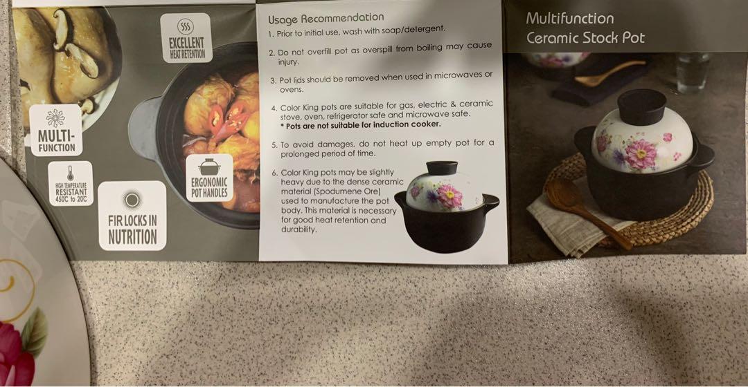 Amway Multifunction Ceramic Stock Pot, TV & Home Appliances, Kitchen