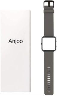 Anjoo Wrist Strap Compatible With Fit Bit Blaze Silicone Loop And Stainless Steel Band With Frame Replacement For Fit Bit Blaze Large 6 7 8 1 Khaki Strap With Black Frame Electronics Others On Carousell