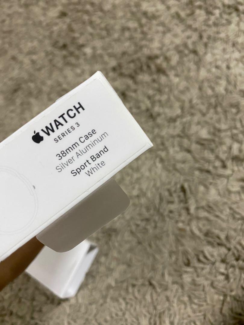 Apple watch series 1 38mm silver sales aluminum case with white sport band