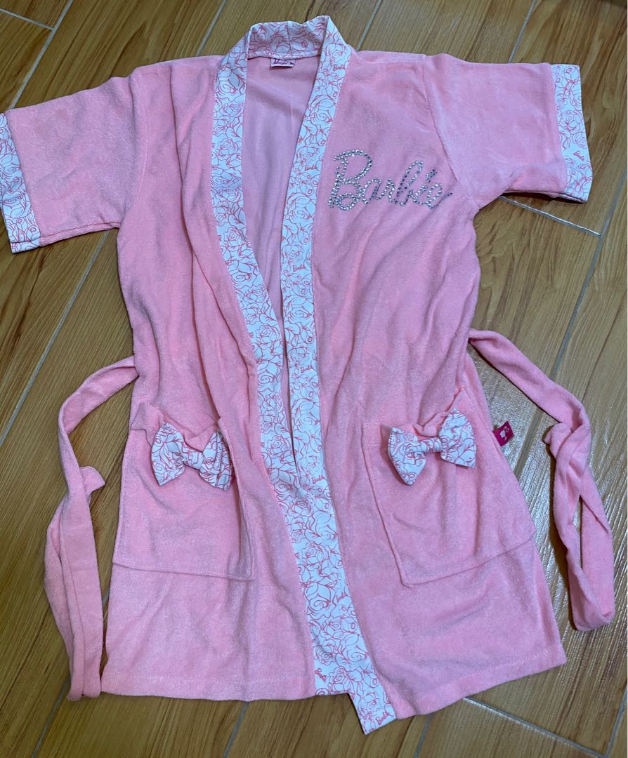 Barbie Bathrobe, Babies & Kids, Babies & Kids Fashion on Carousell