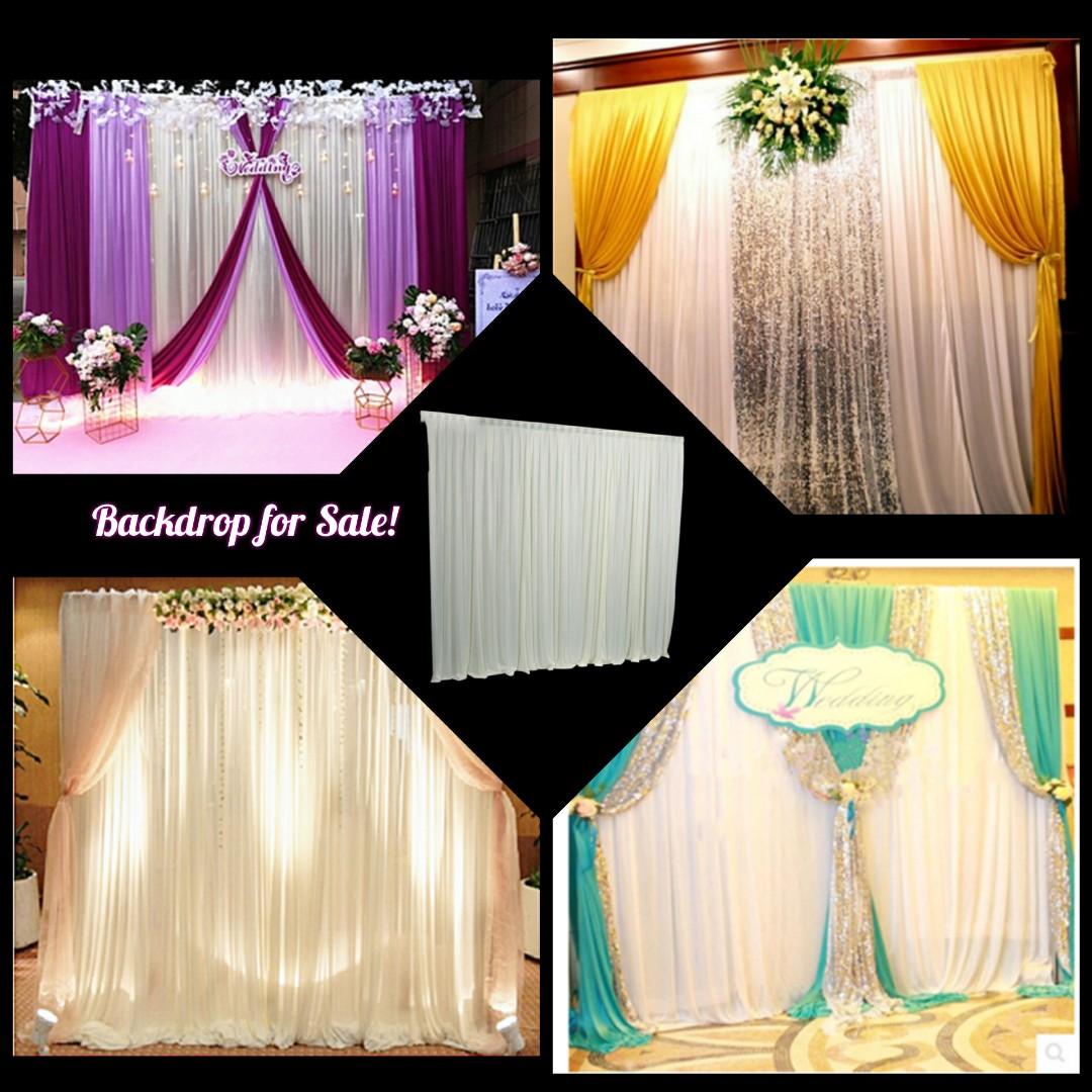 Backdrop Background Curtain Party Event Dias Wedding Stand Photo Booth