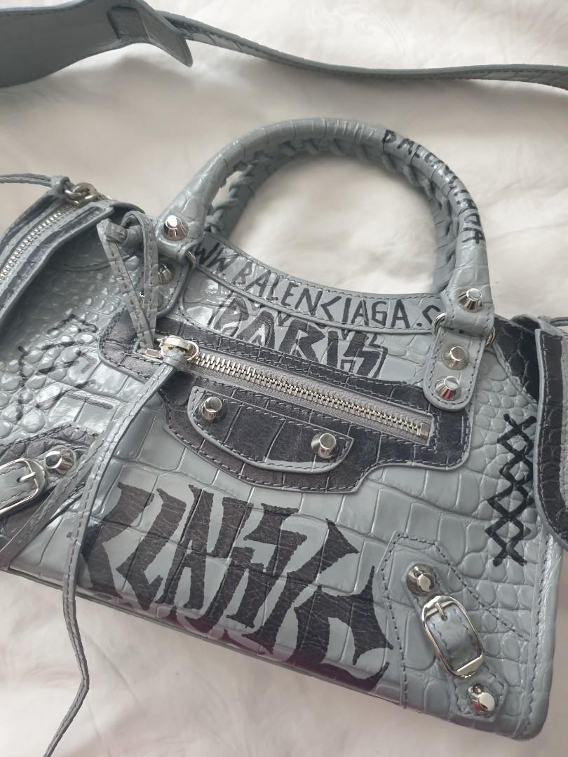 Balenciaga graffiti bag grey
