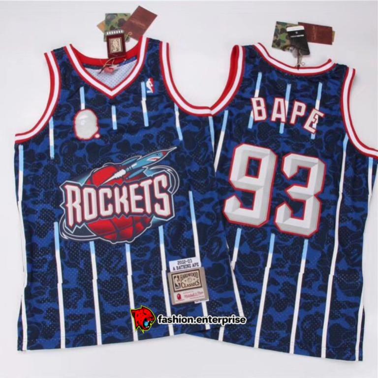 BAPE x Mitchell & Ness Rockets ABC Basketball Swingman Jersey
