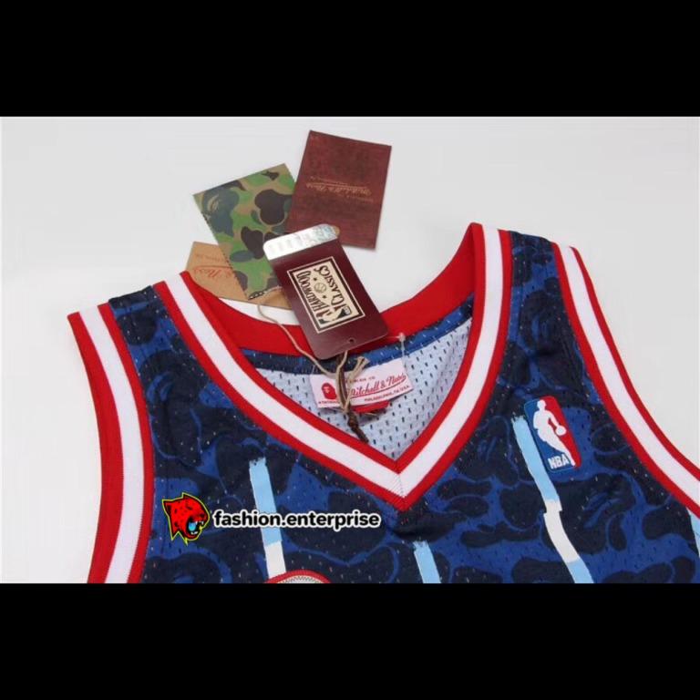 BAPE x Mitchell & Ness Rockets ABC Basketball Swingman Jersey, Men's  Fashion, Tops & Sets, Tshirts & Polo Shirts on Carousell