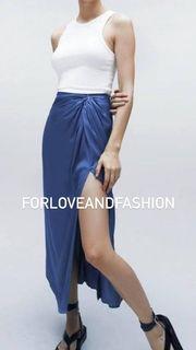 BEST SELLER: River Blue Slit Midi Skirt