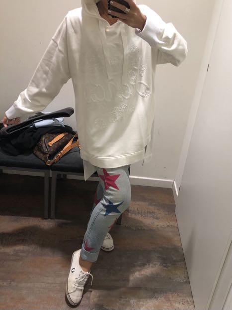 Authentic FENDI Hoodie Dress in White Women s Fashion Tops