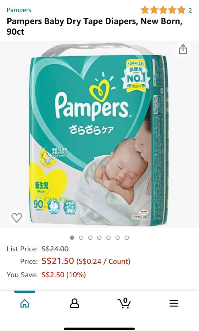BN Pampers Baby Dry Tape Diapers Cheapest premium diapers, Babies