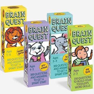 Brain Quest deck cards for threes 3 preschool flash cards