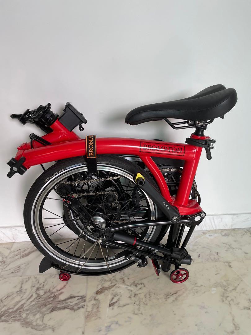 Brompton S6L Rocket Red Black Edition with mini P set up Sports Equipment Bicycles Parts Bicycles on Carousell