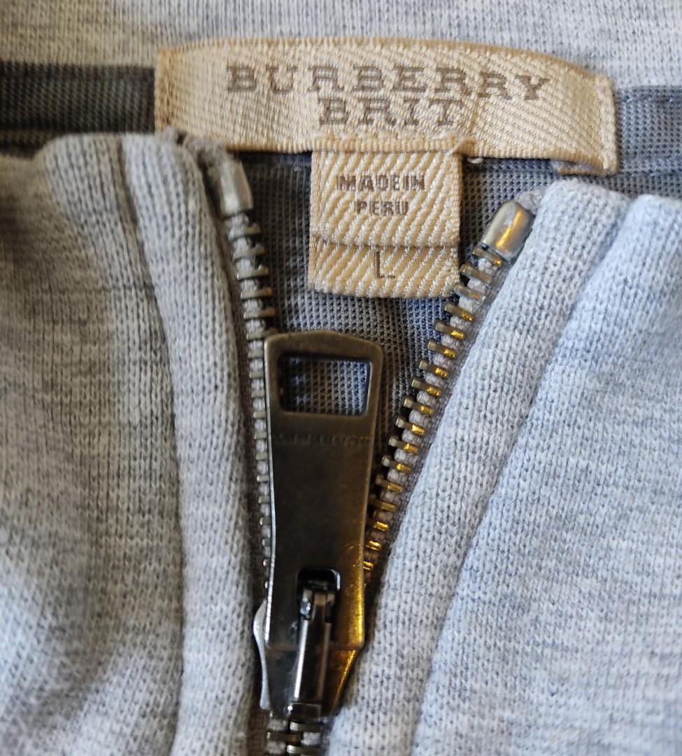 Burberry Brit quarter zip pullover sweater, Men's Fashion, Coats, Jackets  and Outerwear on Carousell