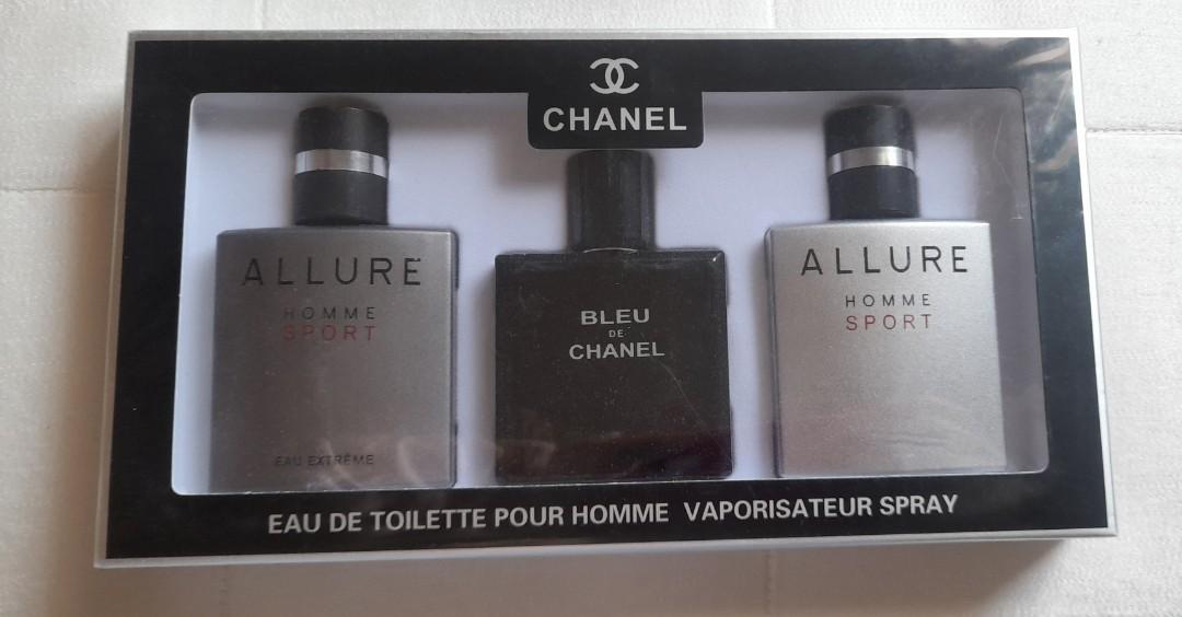 CHANEL 3 IN 1 GIFT SET FOR MEN, Beauty & Personal Care, Fragrance