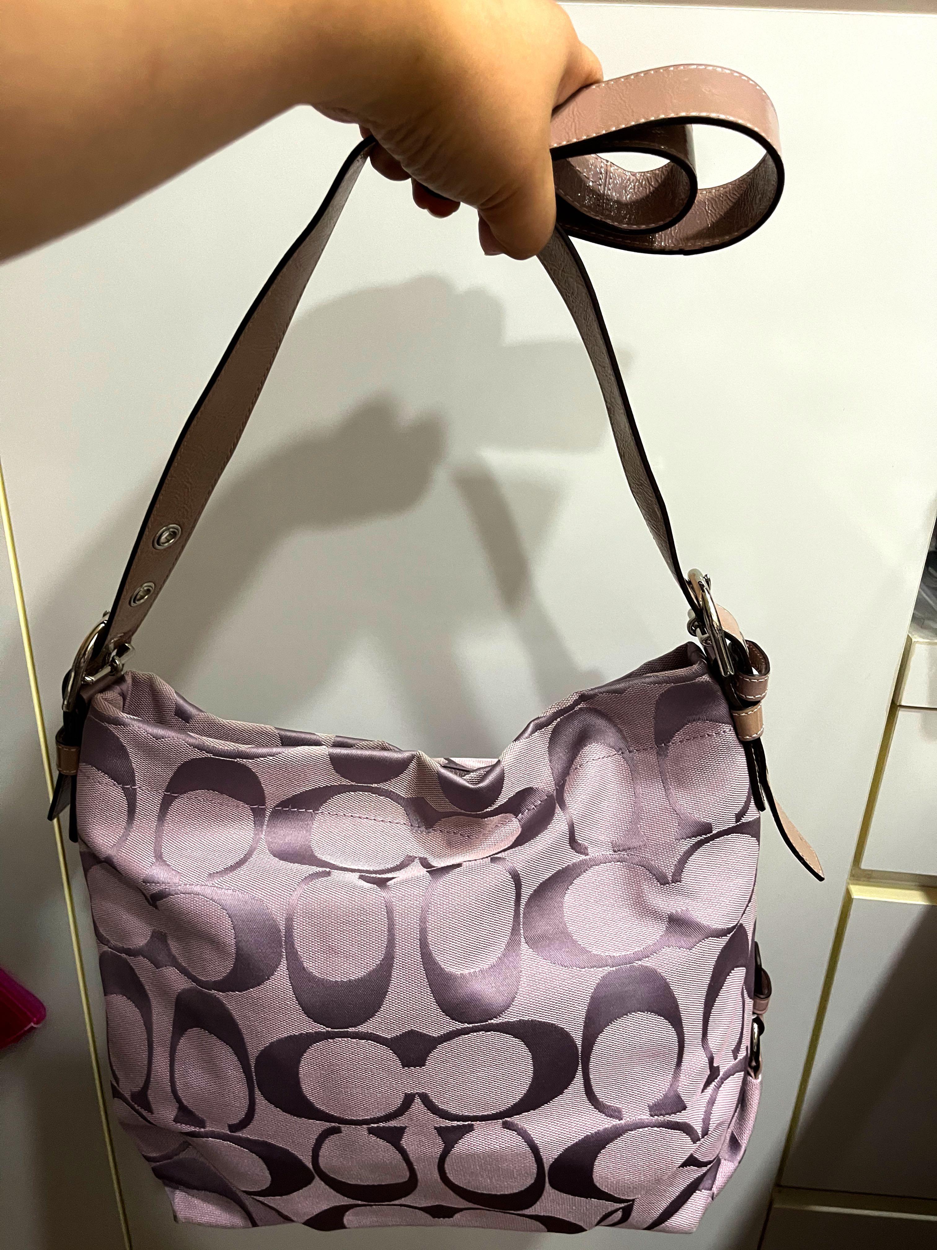 COACH Jacquard logo Crossbody sling bag, Women's Fashion, Bags