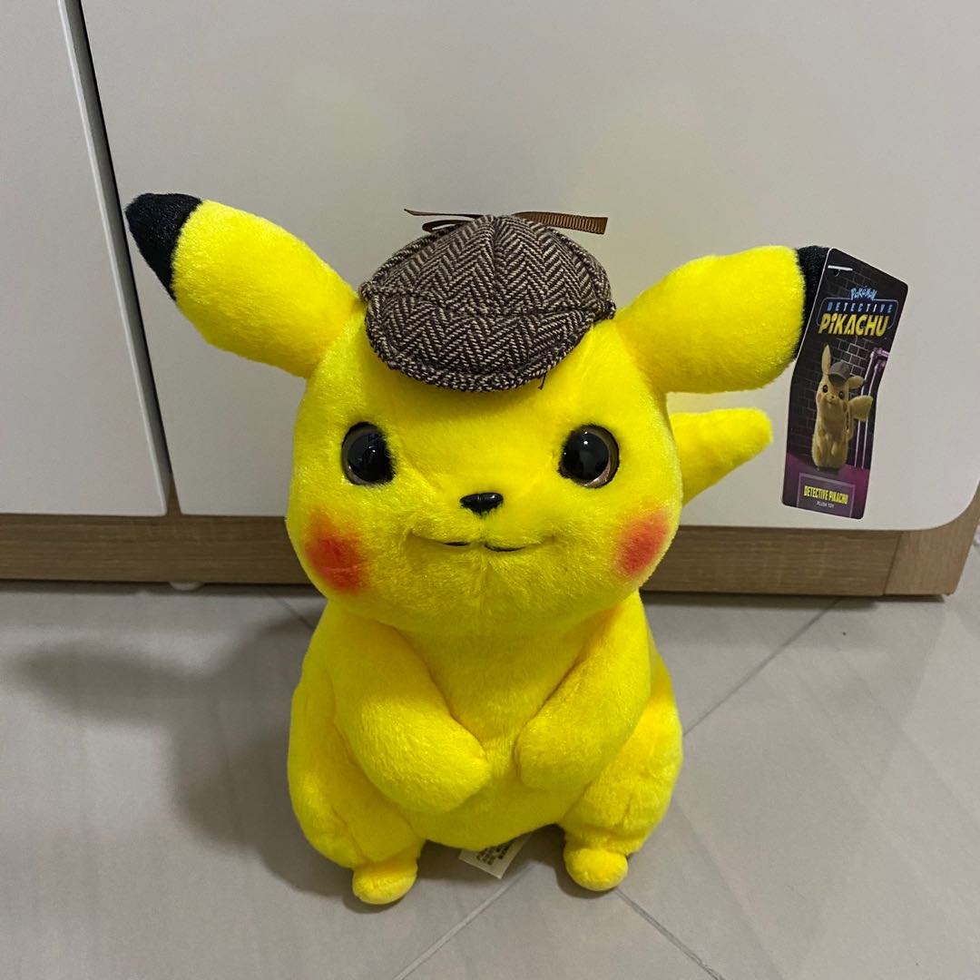 Detective Pikachu Plush Toy, Hobbies & Toys, Toys & Games on Carousell