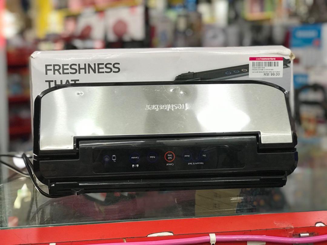 Freshlocker VS160S Vacuum Sealer Machine Automatic Air Sealing System Food Sealer with Stainless Steel Cover Cutter for Food