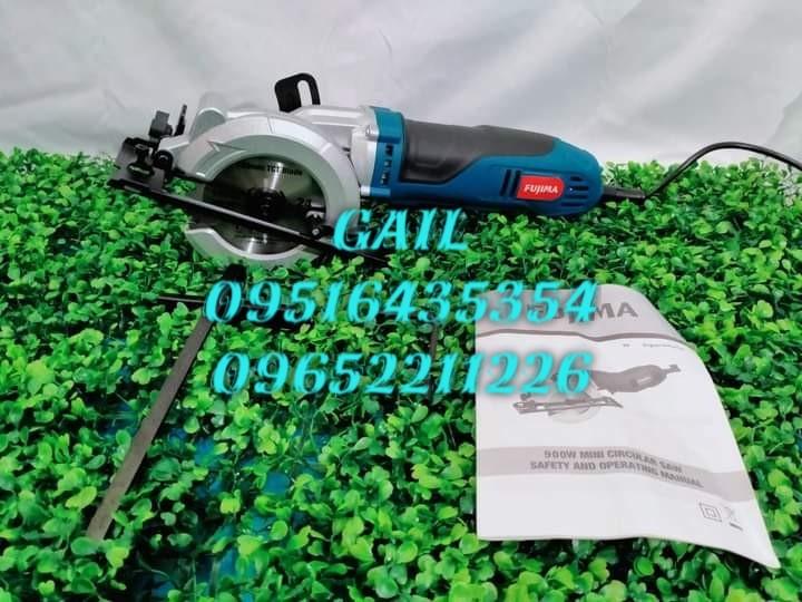 FUJIMA 900W 5" Circular Saw (Category: Construction Tools & Equipment) located in Caloocan City. Submitted by abieghail (Listing ID 1080591257, Image 2). Description: Price - P2,999 FUJIMA Japan FT-CS900 900w 5” Circular Saw Voltage: 220v / 60Hz Motor Power: 900w No load Speed: 4500rpm Blade diameter: 120mm Bore size : 20mm Ready to use 1 year warranty for motor.