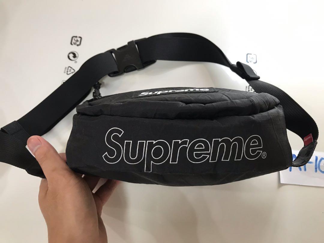 FW18 Supreme Waist Bag Black Men s Fashion Bags Sling Bags on