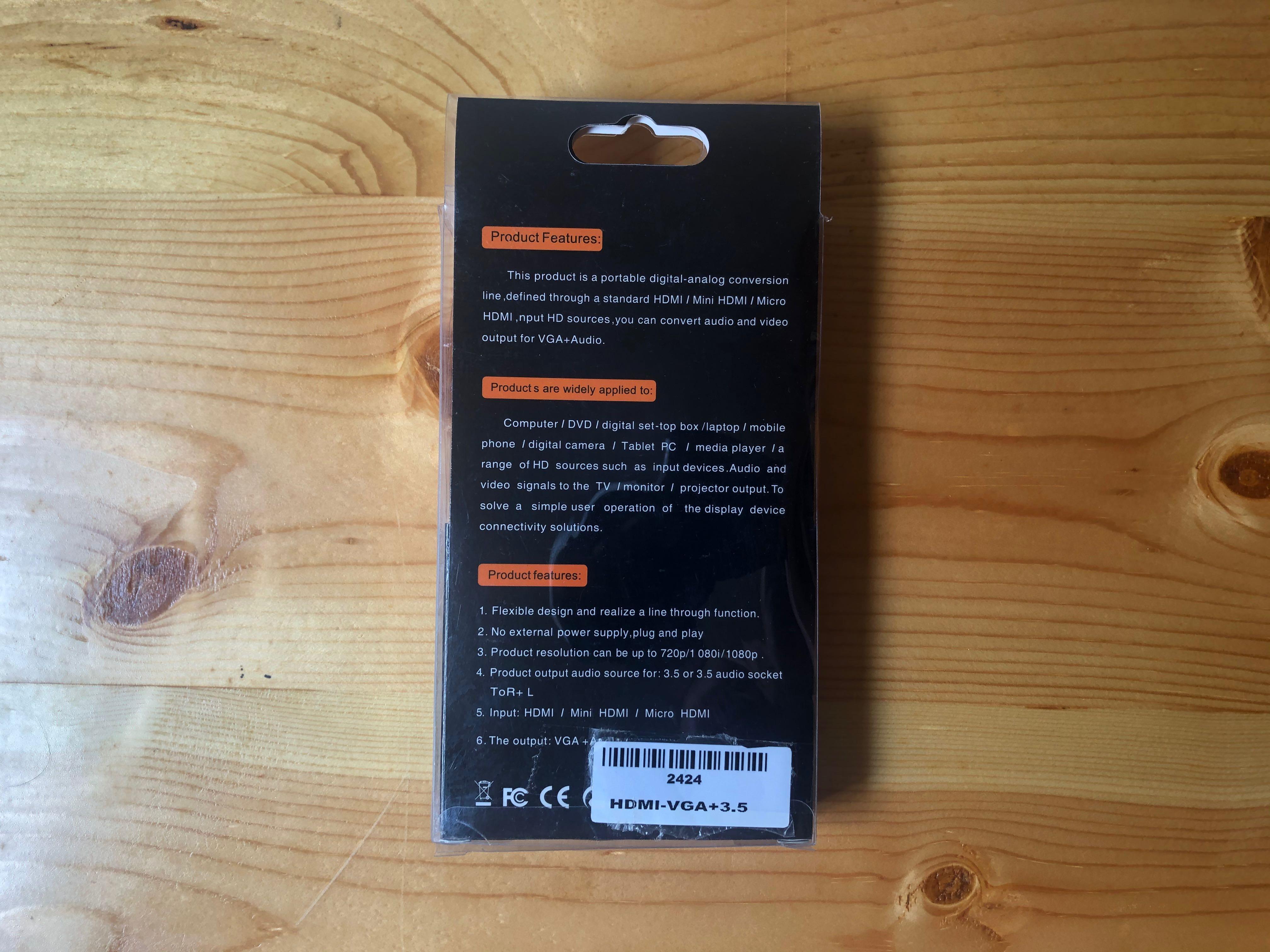 HD Conversion Cable （分類：其他）位於 Hong Kong。 由 yyiiippmmm 提交（商品編號 1080737767，圖片 2）。簡介： 新 Conversion Cable HDMI / VGA #cable #hdmi #vga。