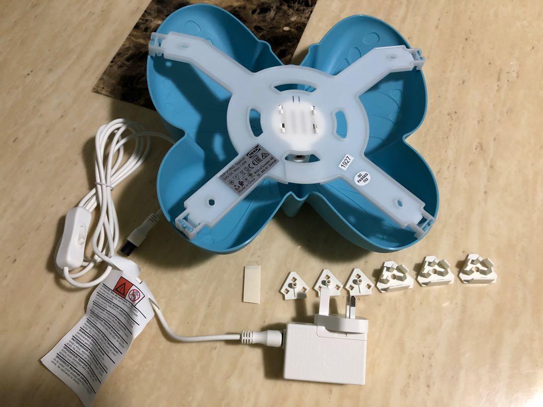 IKEA butterfly wall lamp (light blue), Babies & Kids, Baby Nursery