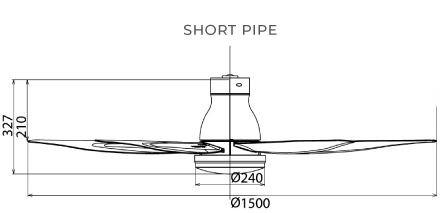 (PRE-ORDER) KDK DC Motor Ceiling Fan with Light (Short Pipe) 150cm ...