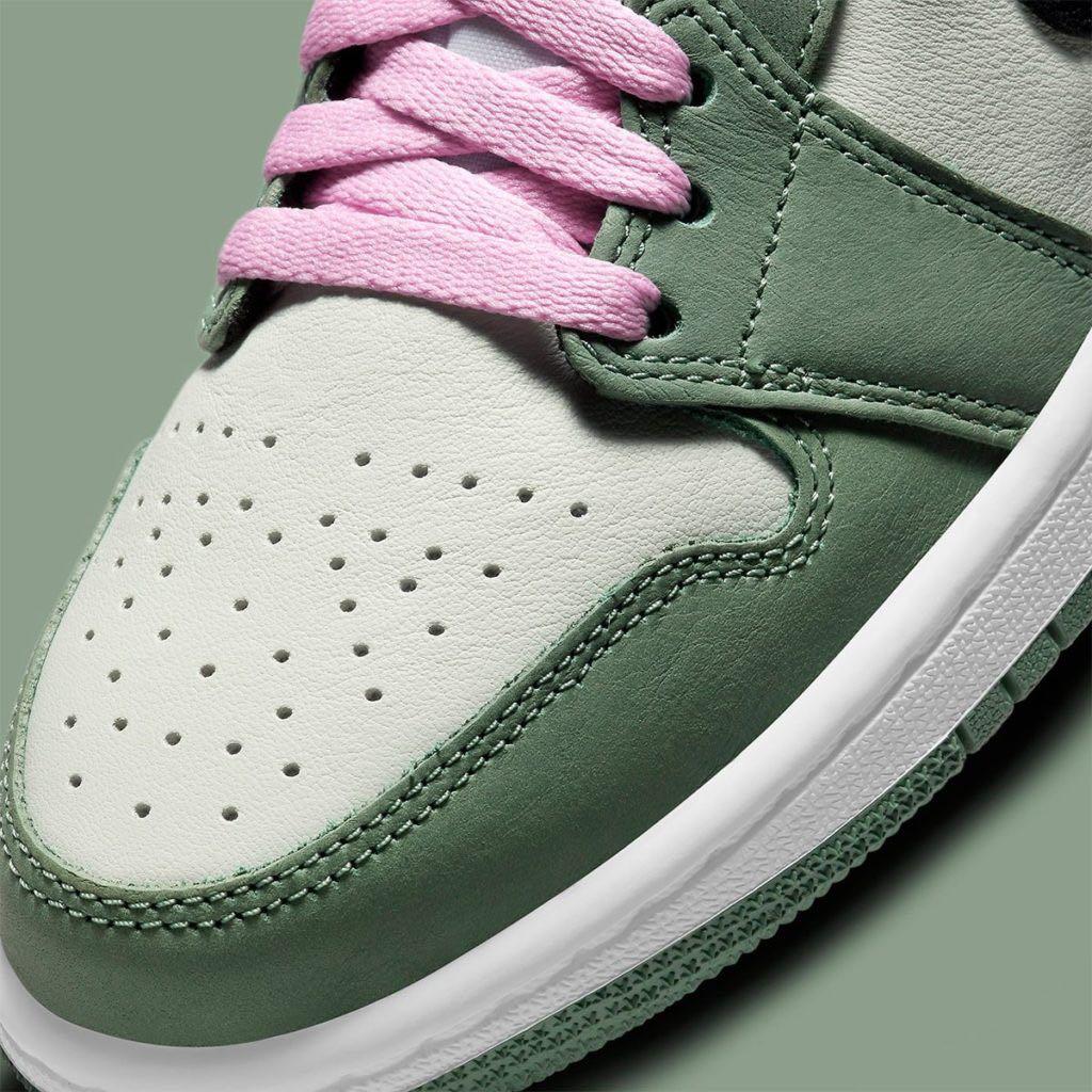 Air jordan 1 sales green and pink