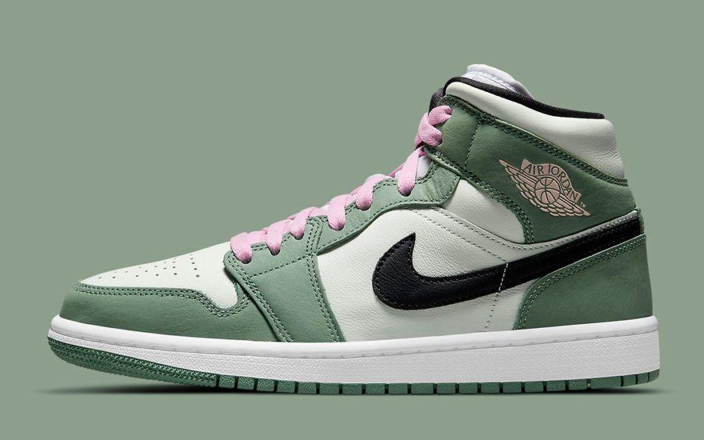 Air jordan 1 green store pink