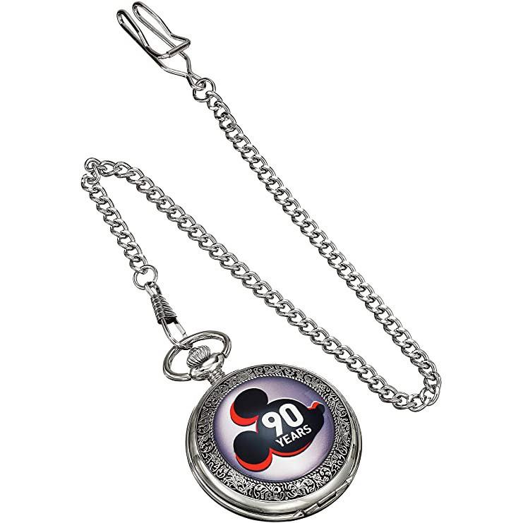 Men s Watch Disney Mickey Mouse Silver Pocket Watch 90 Years Anniversary Limited Edition