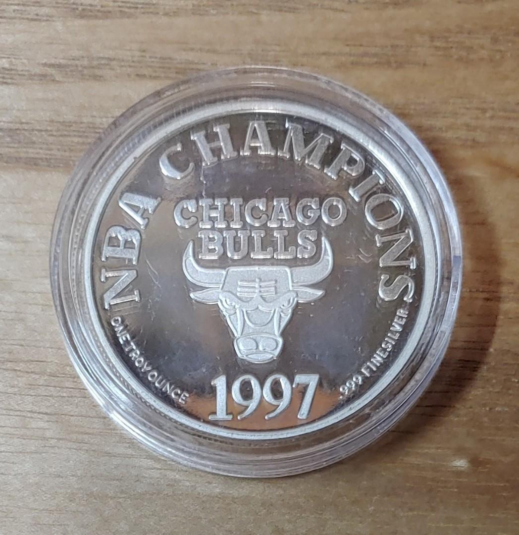 NBA Champions 1997 Chicago Bulls 1 troy ounce .999 Fine Silver