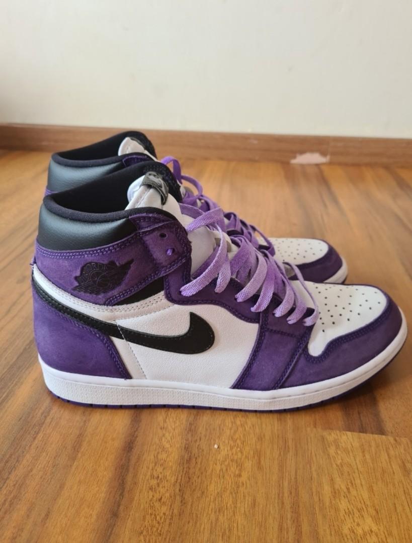 custom purple jordan 1