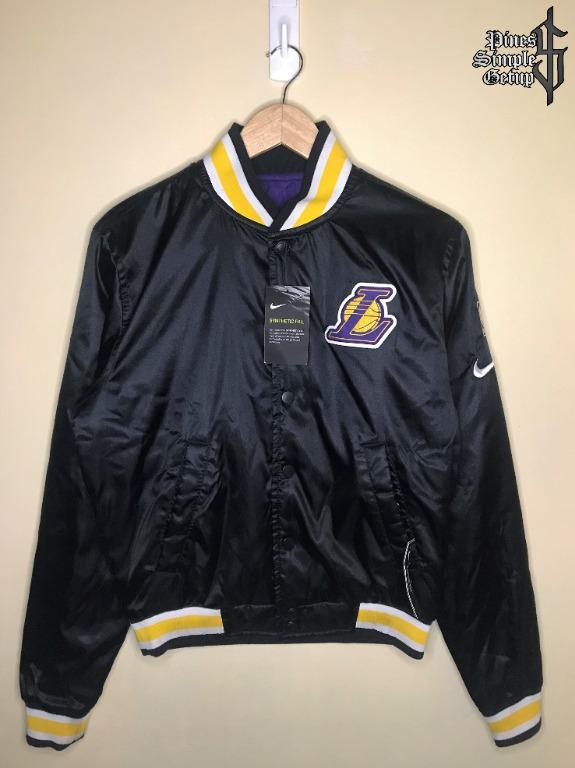 Nike lakers varsity jacket sales