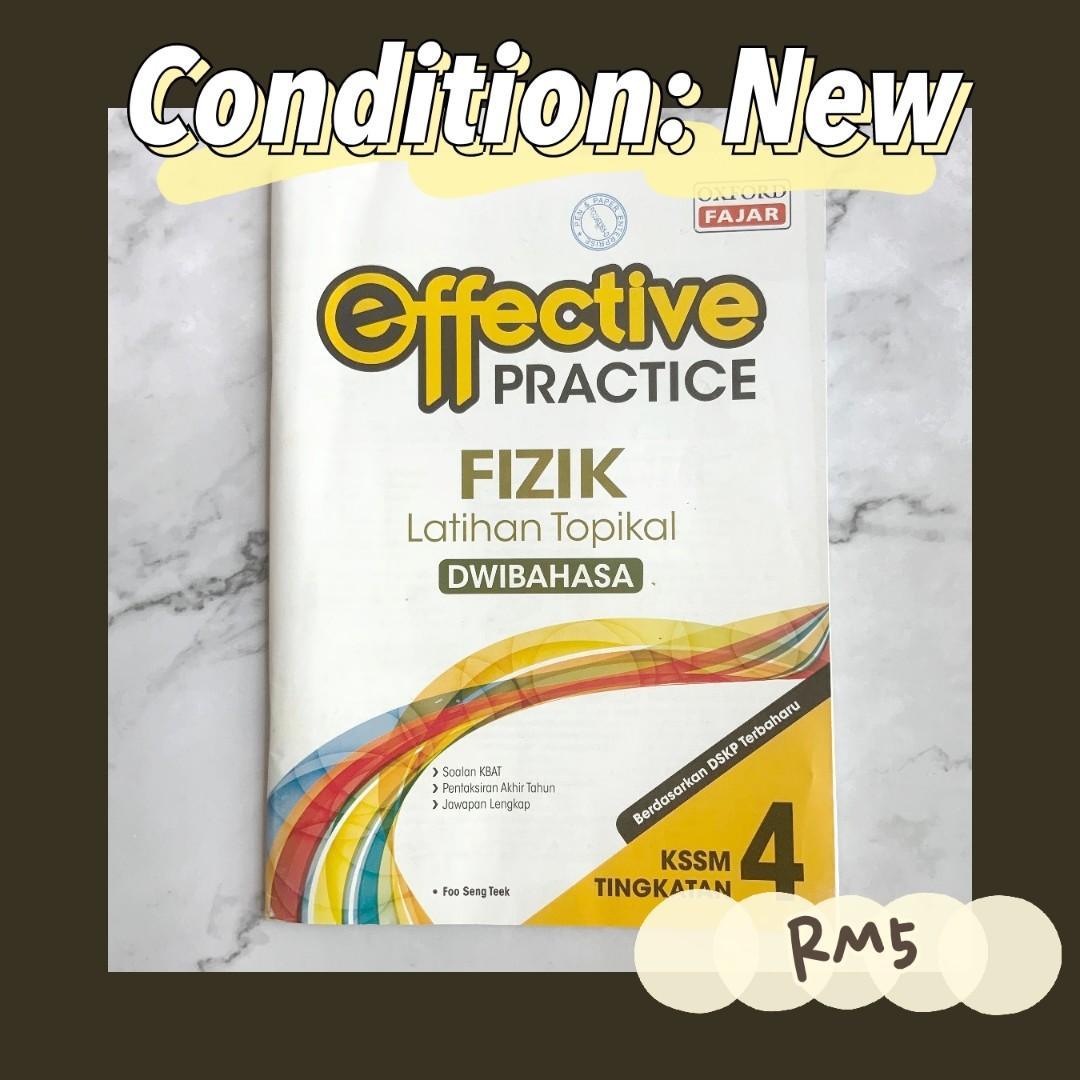 Oxford Fajar Effective Practice Fizik Latihan Topikal Dwibahasa Physics Kssm Form 4 By Foo Seng Teek Hobbies Toys Books Magazines Textbooks On Carousell