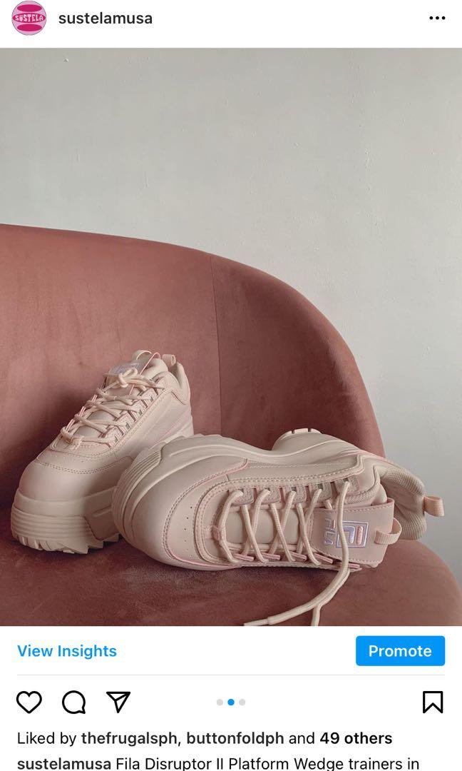Dusty pink store fila disruptor