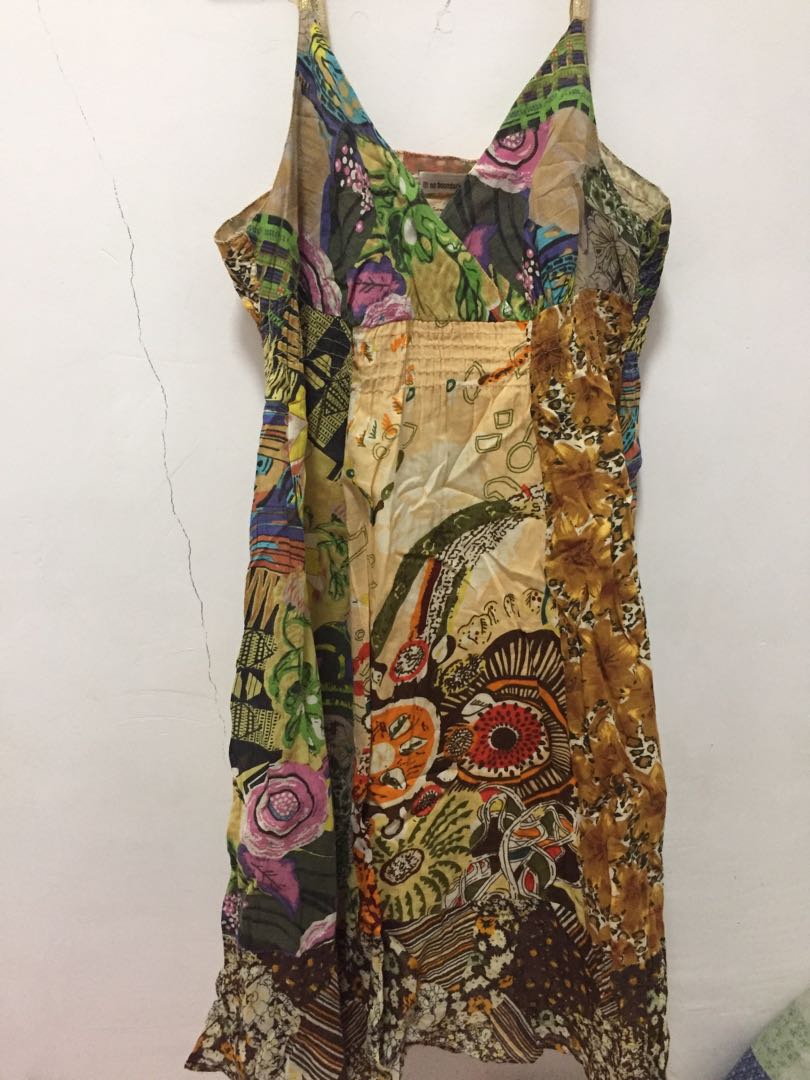 patchwork hippie dress