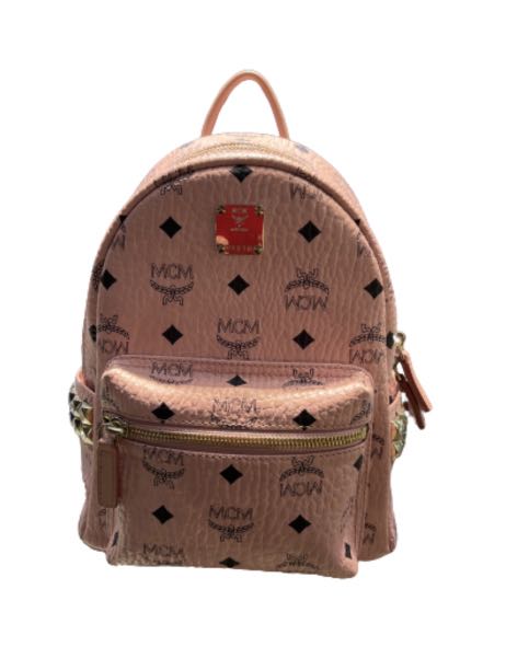 pink mcm mini backpack