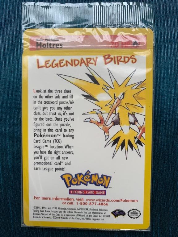 Pokemon Moltres - Black Star Promo. Rare Misprint version ...