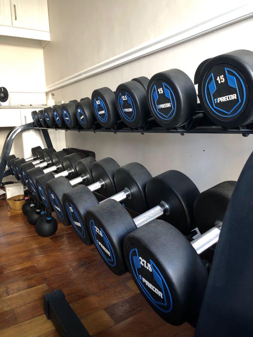 Precor hot sale dumbbell set
