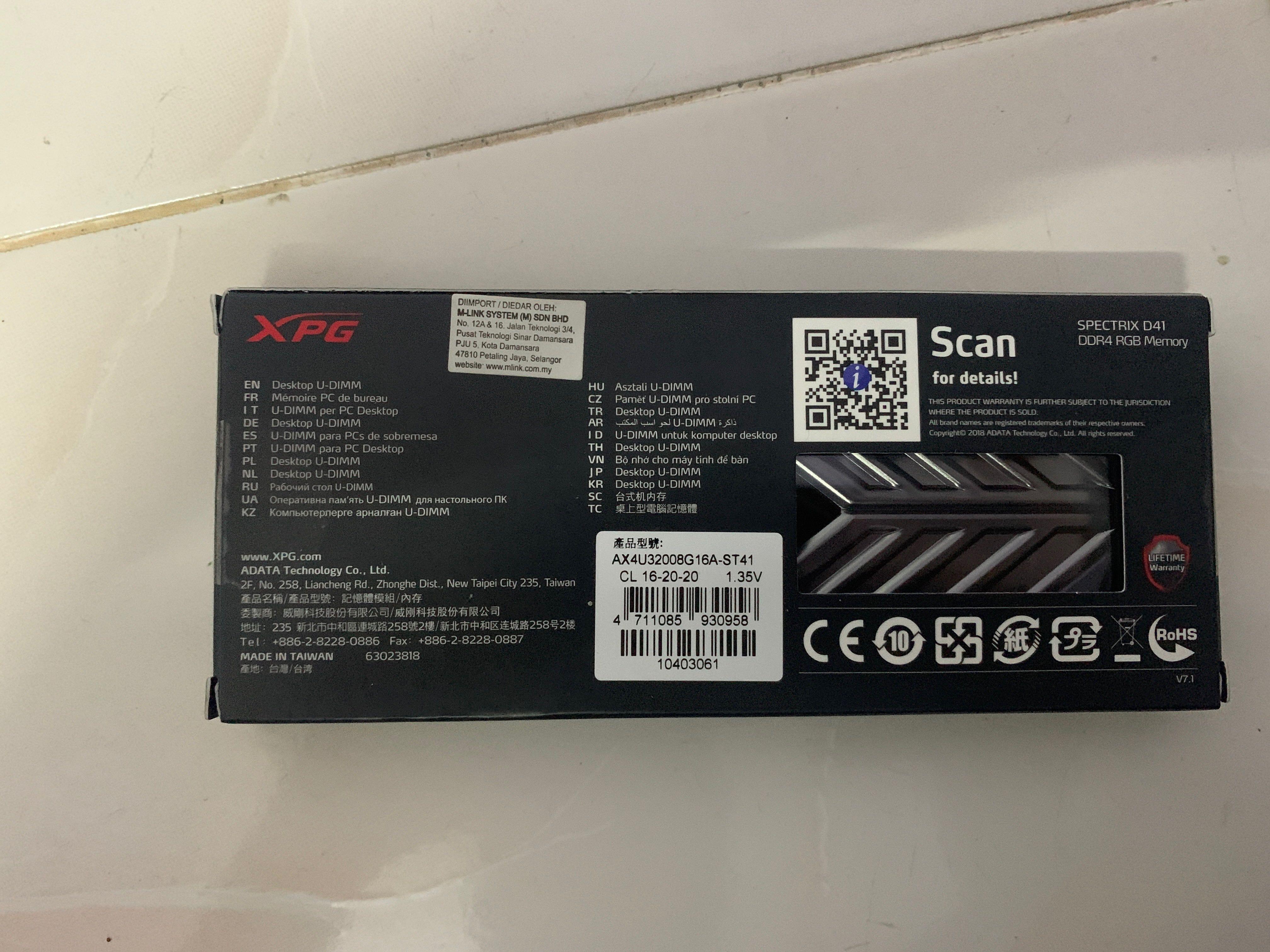 Ram 8gb 3200 Mhz Ddr4 Electronics Computers Desktops On Carousell