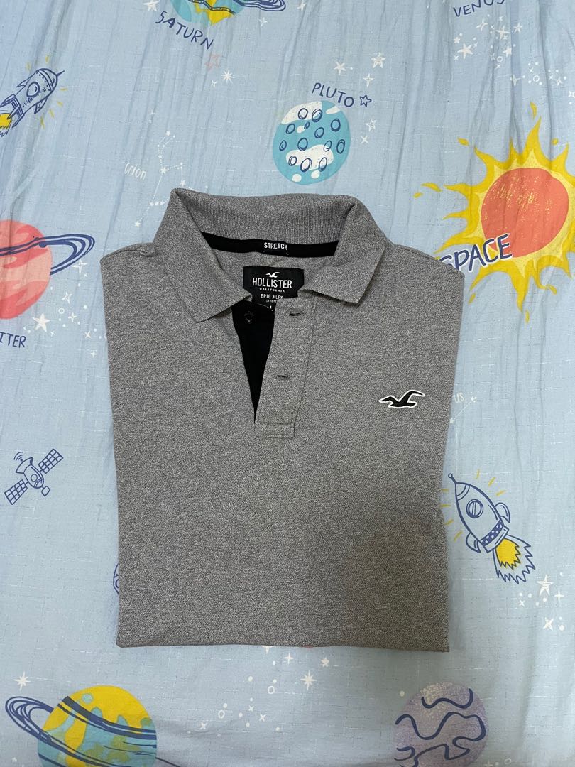 Size L) Hollister Stretch Polo Tee, Men