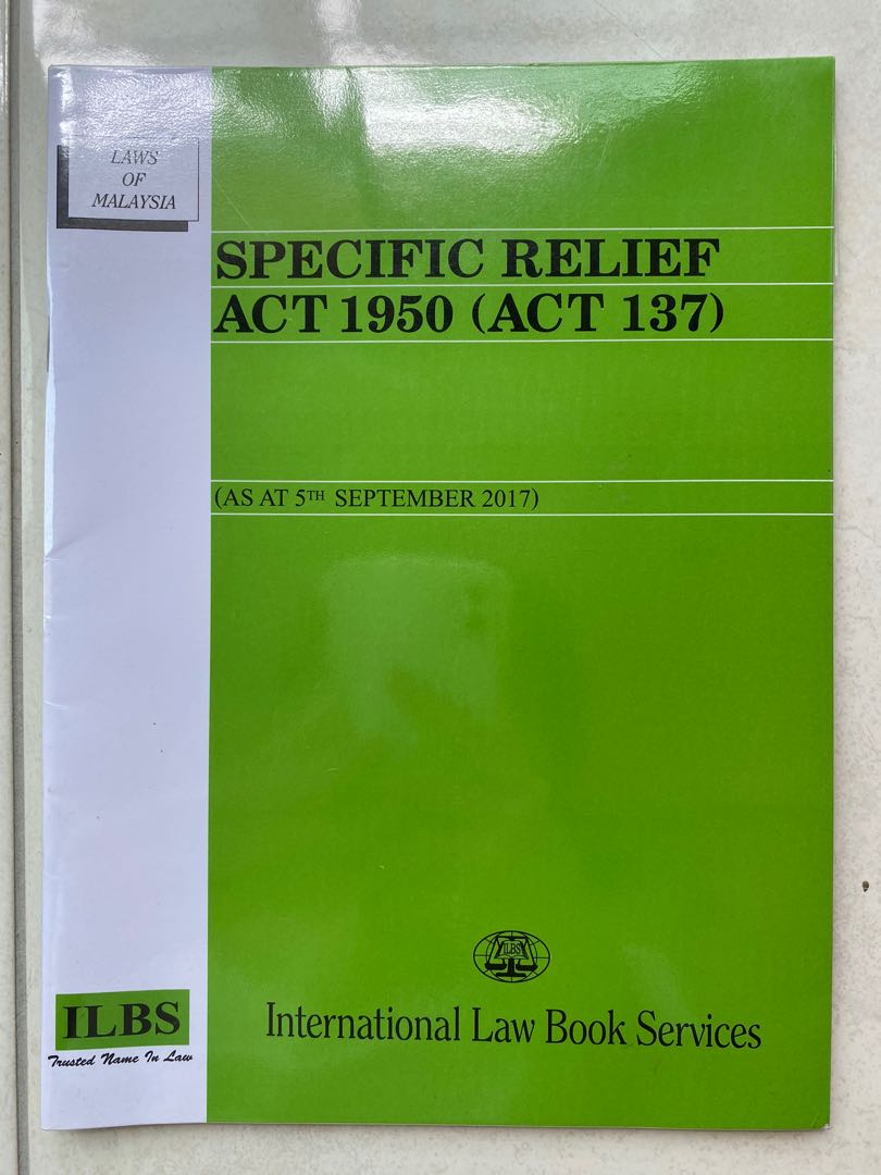 Specific Relief Act, Hobbies & Toys, Books & Magazines, Textbooks on