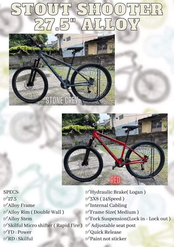 STOUT SHOOTER MTB ALLOY 27.5 HYDRAULIC BRAKE Sports Equipment Bicycles Parts Bicycles on Carousell